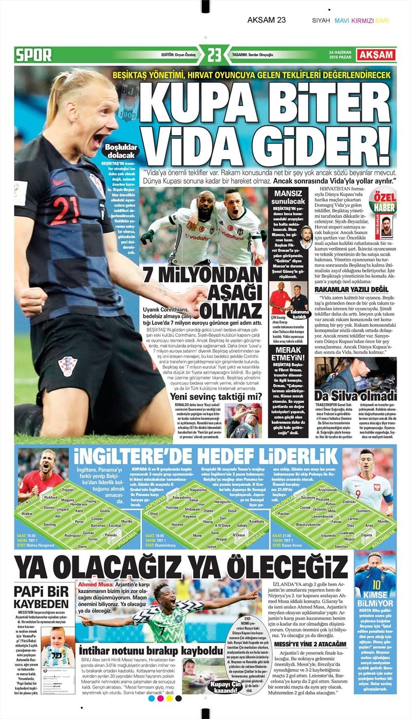 24 Haziran 2018 | Gazetelerin Beşiktaş Manşetleri - Görsel 3