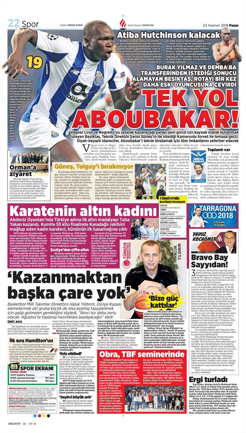 24 Haziran 2018 | Gazetelerin Beşiktaş Manşetleri - Görsel 6