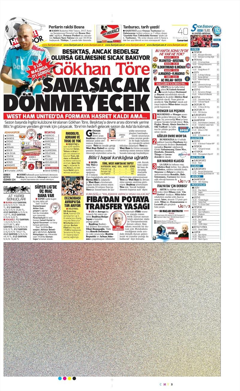 19 Kasım 2016 | Gazetelerin Beşiktaş sayfaları - Görsel 4