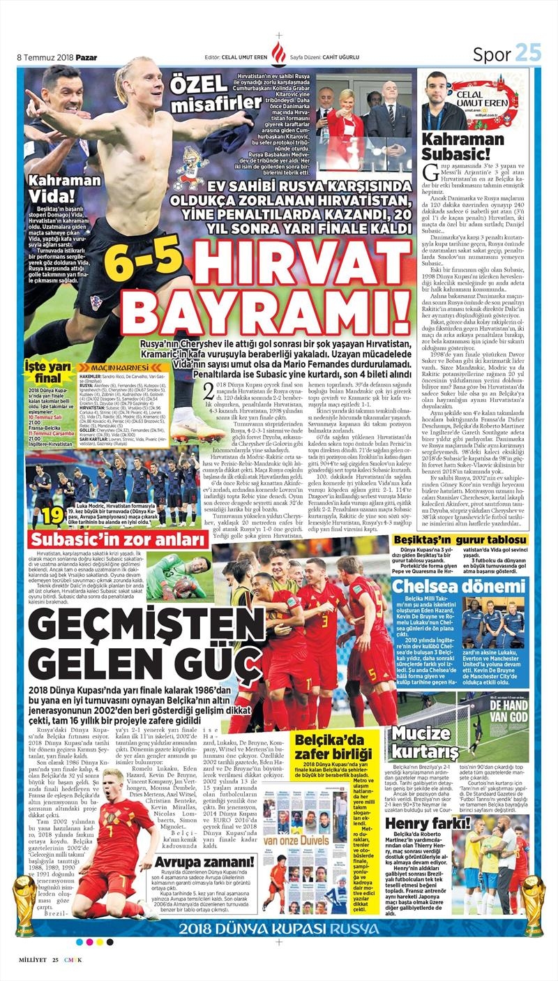 8 Temmuz 2018 | Gazetelerin Beşiktaş Manşetleri - Görsel 3