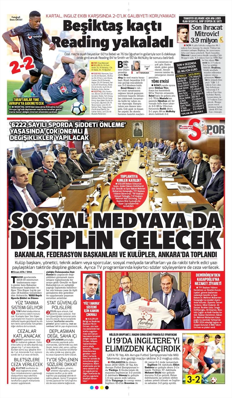 18 Temmuz 2018 | Gazetelerin Beşiktaş Manşetleri - Görsel 2