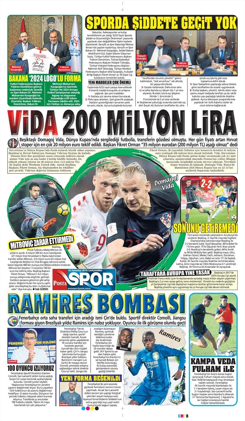 18 Temmuz 2018 | Gazetelerin Beşiktaş Manşetleri - Görsel 4