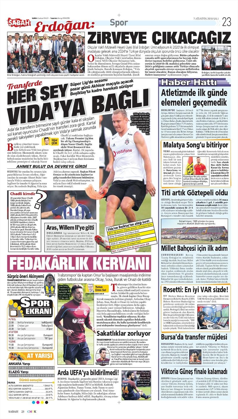 7 Ağustos 2018 | Gazetelerin Beşiktaş Manşetleri - Görsel 3