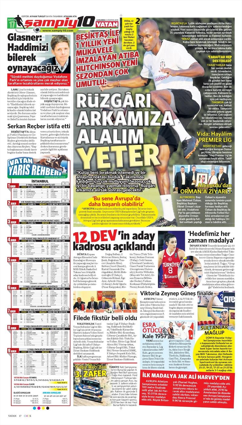 8 Ağustos 2018 | Gazetelerin Beşiktaş Manşetleri - Görsel 3