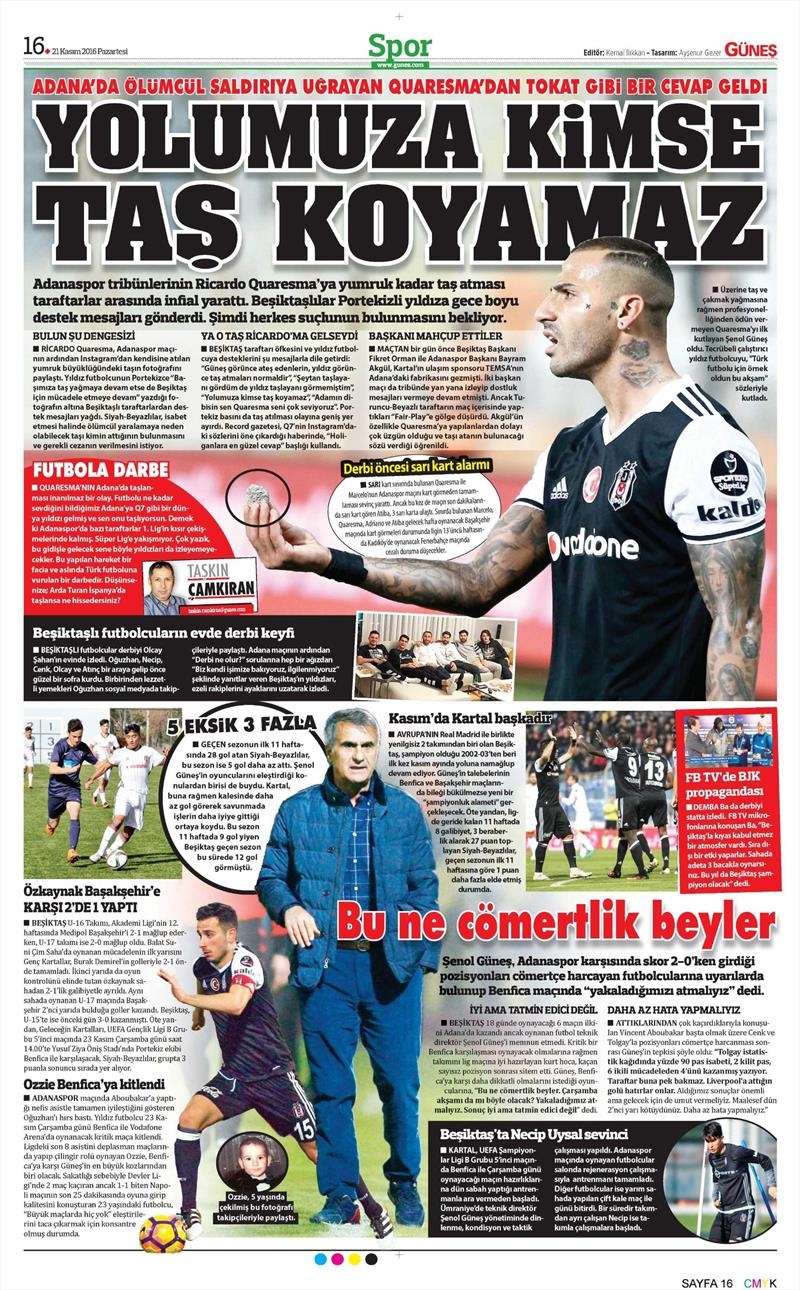 21 Kasım 2016 | Gazetelerin Beşiktaş sayfaları - Görsel 10