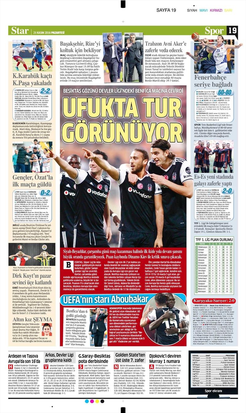 21 Kasım 2016 | Gazetelerin Beşiktaş sayfaları - Görsel 4