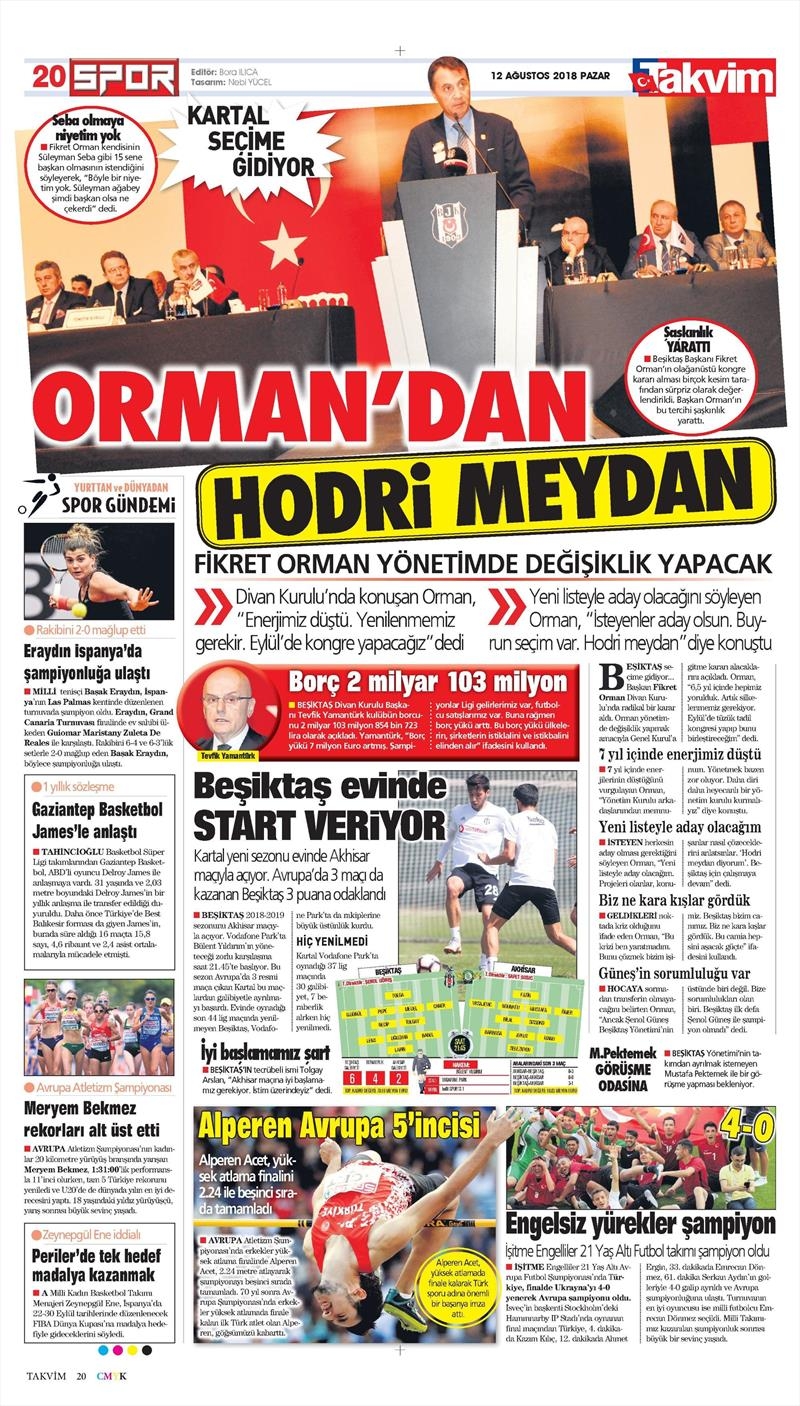 12 Ağustos 2018 | Gazetelerin Beşiktaş Manşetleri - Görsel 5