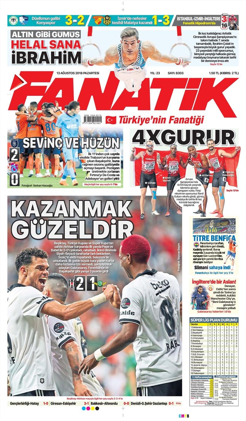 13 Ağustos 2018 | Gazetelerin Beşiktaş Manşetleri - Görsel 2