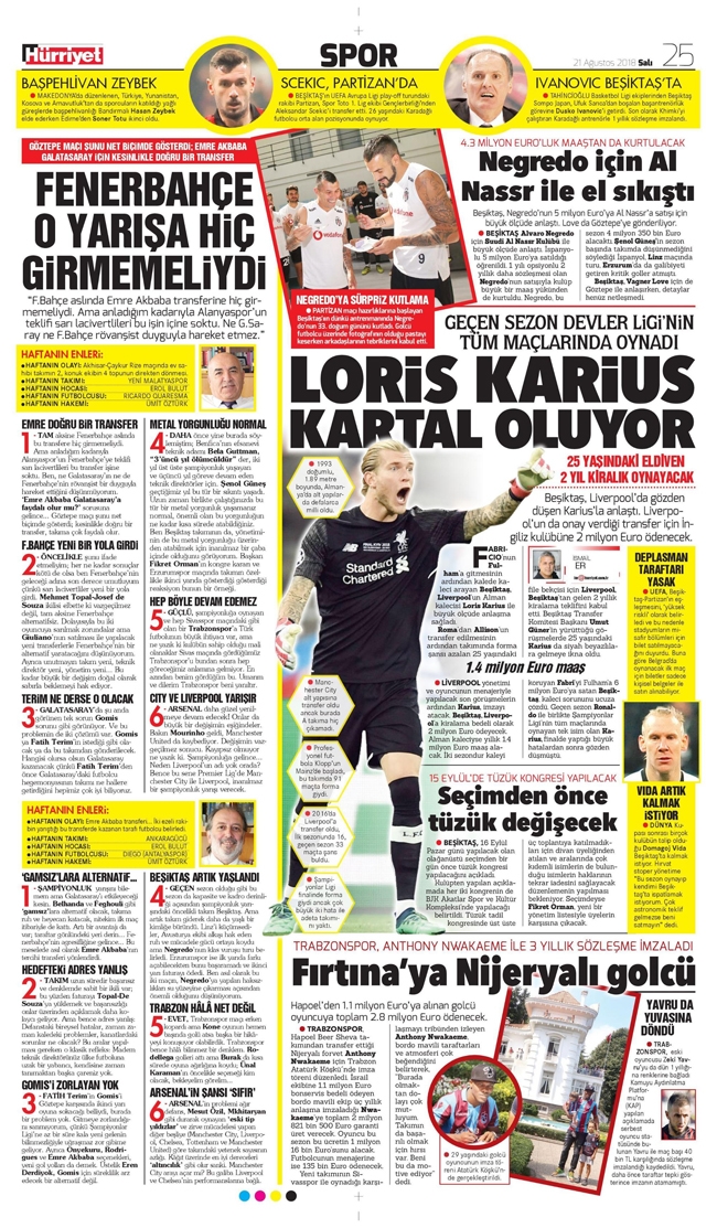 21 Ağustos 2018 | Gazetelerin Beşiktaş Manşetleri - Görsel 4