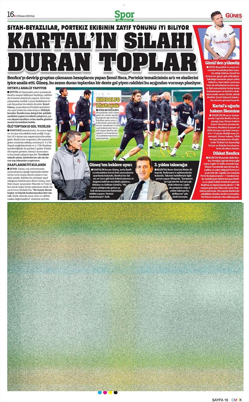 22 Kasım 2016 | Gazetelerin Beşiktaş sayfaları - Görsel 12