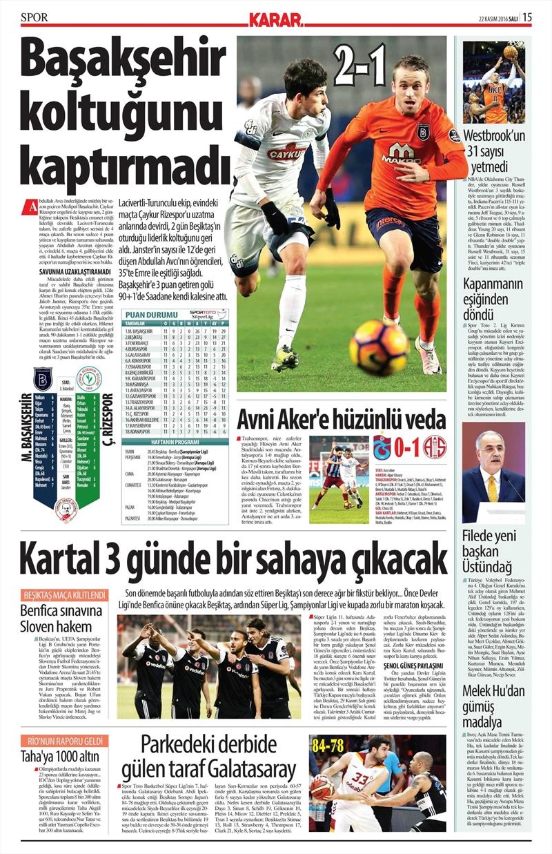 22 Kasım 2016 | Gazetelerin Beşiktaş sayfaları - Görsel 9