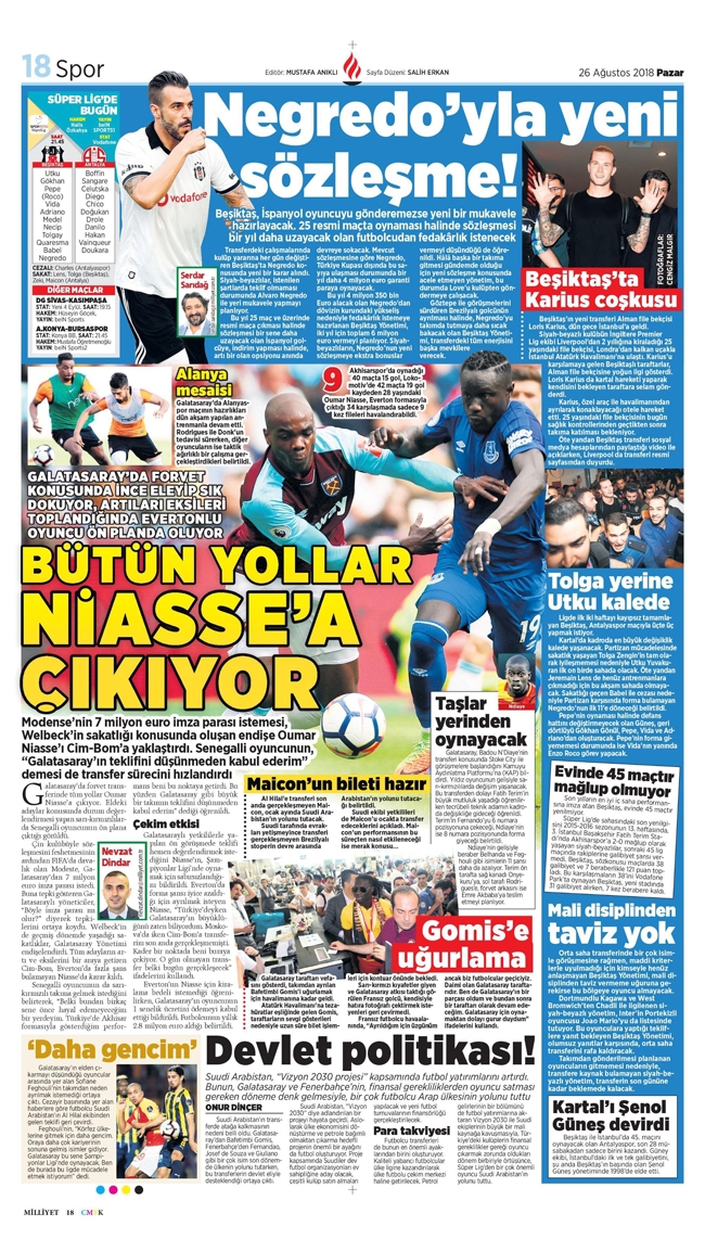 26 Ağustos 2018 | Gazetelerin Beşiktaş Manşetleri - Görsel 4