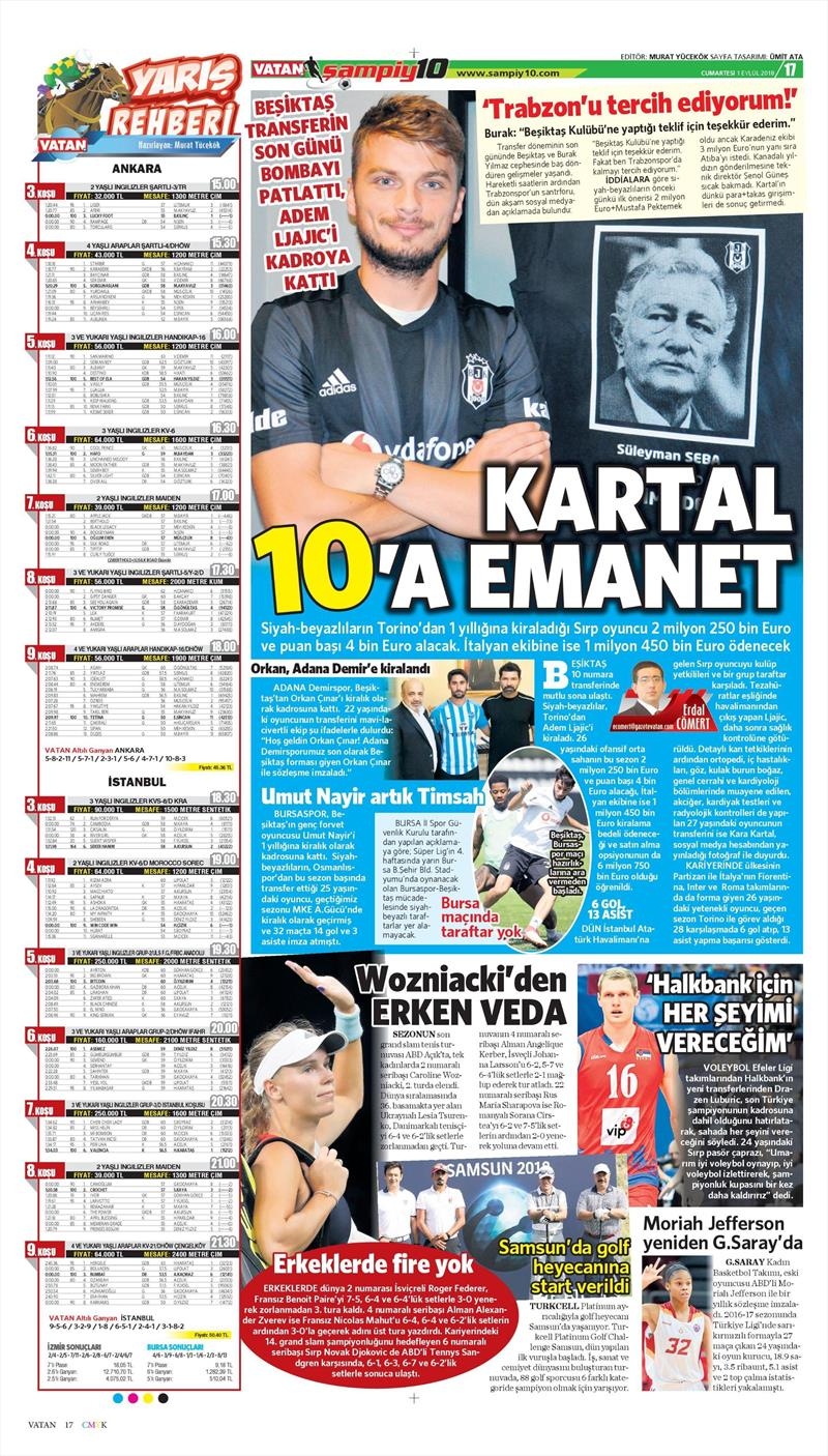 1 Eylül 2018 | Gazetelerin Beşiktaş Manşetleri - Görsel 15