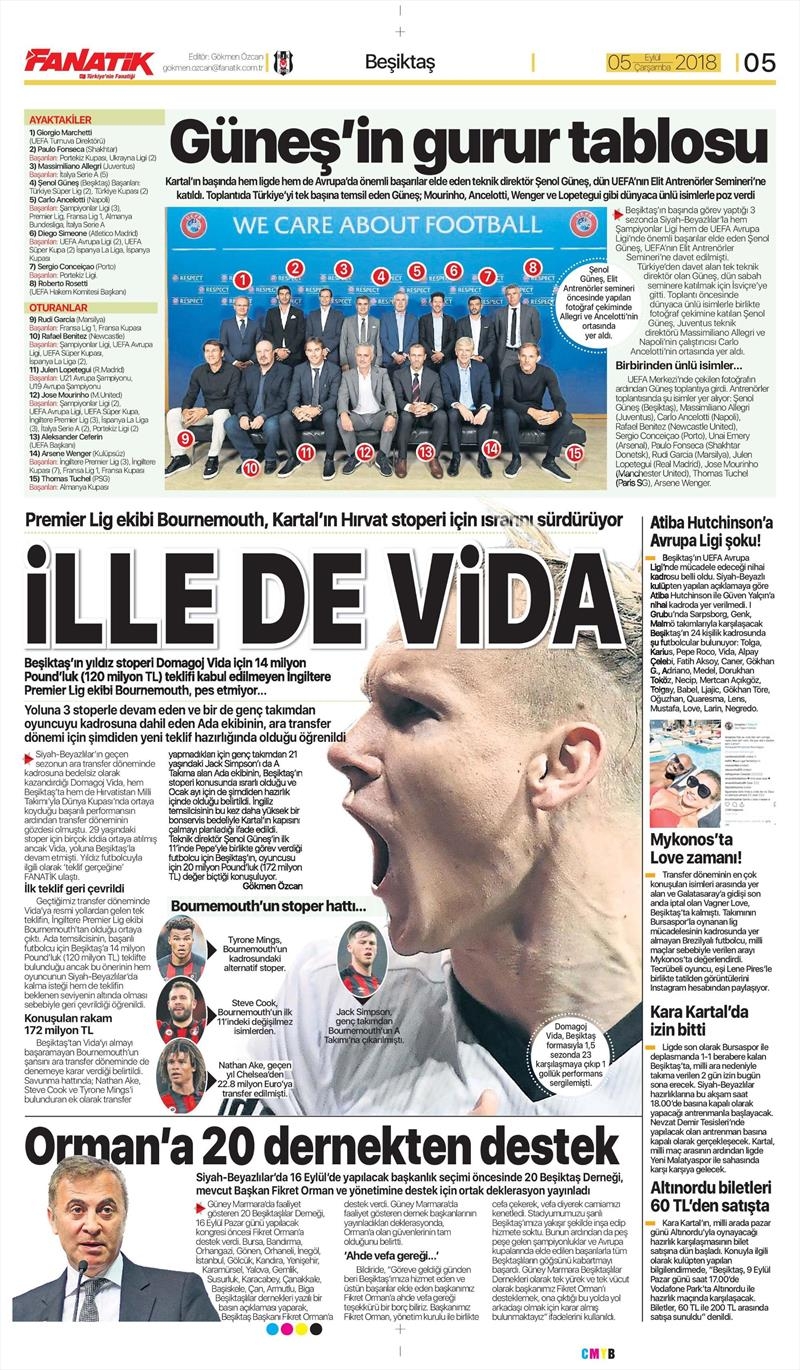 5 Eylül 2018 | Gazetelerin Beşiktaş Manşetleri - Görsel 4