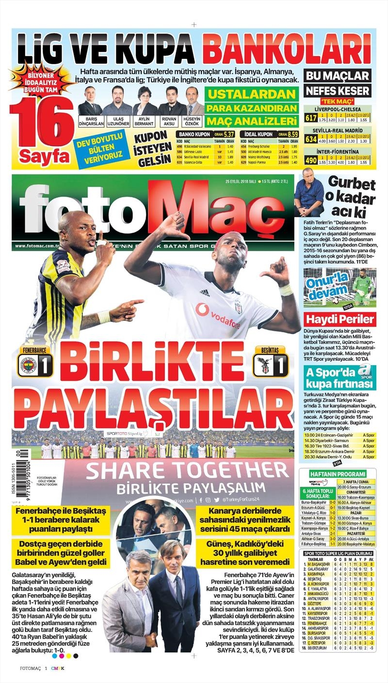 25 Eylül 2018 | Gazetelerin Beşiktaş Manşetleri - Görsel 14