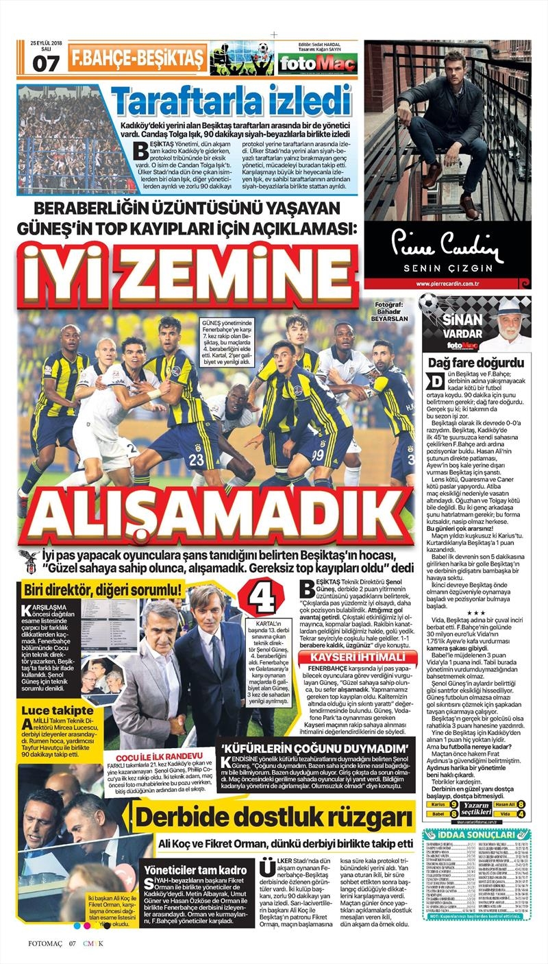 25 Eylül 2018 | Gazetelerin Beşiktaş Manşetleri - Görsel 15