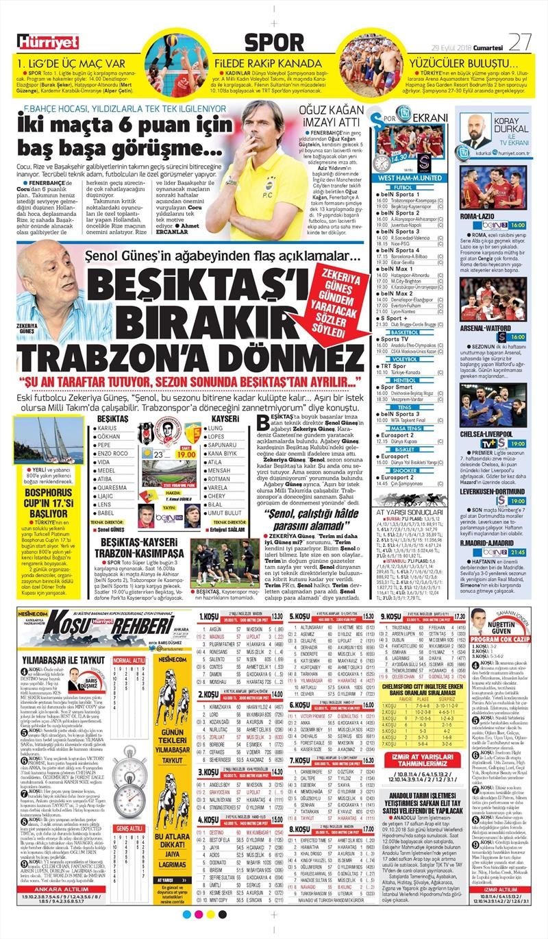 29 Eylül 2018 | Gazetelerin Beşiktaş Manşetleri - Görsel 8