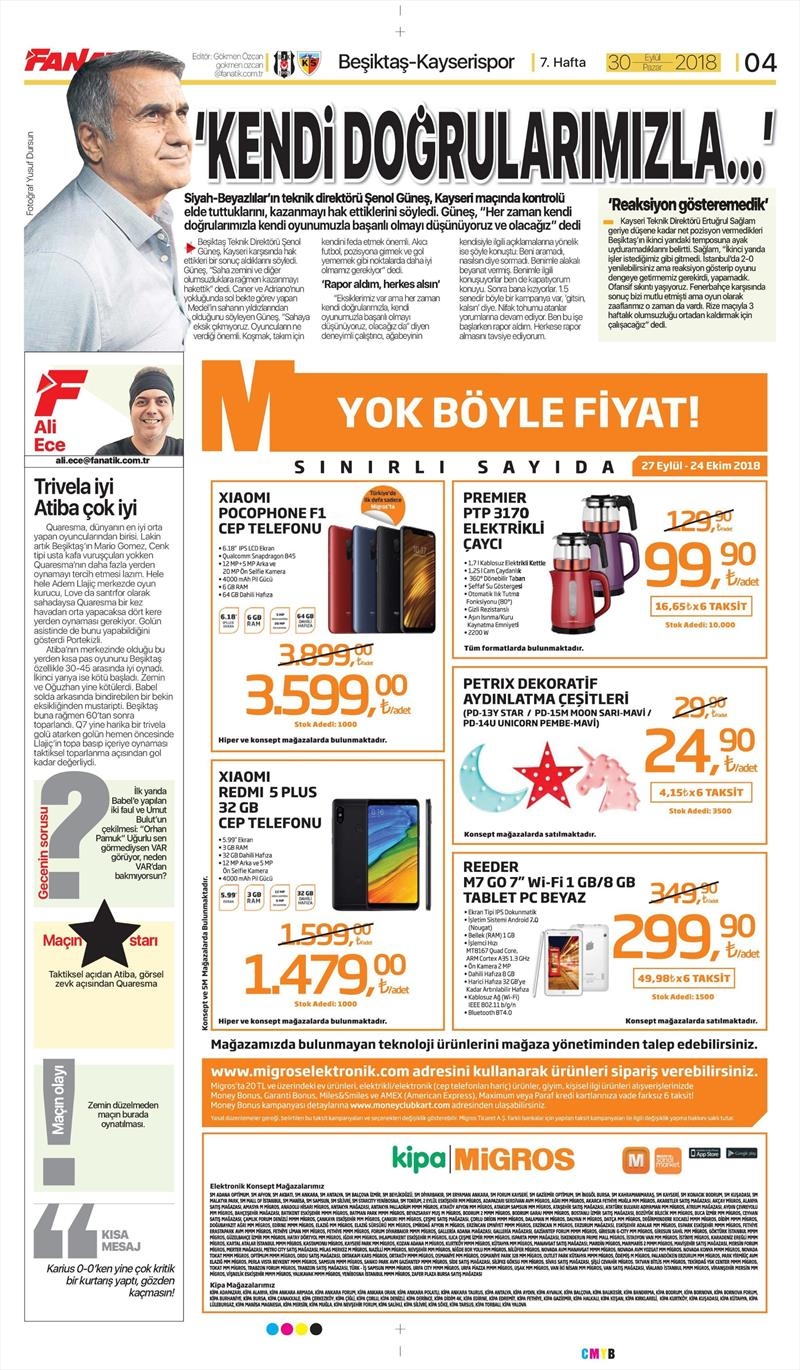 30 Eylül 2018 | Gazetelerin Beşiktaş Manşetleri - Görsel 4