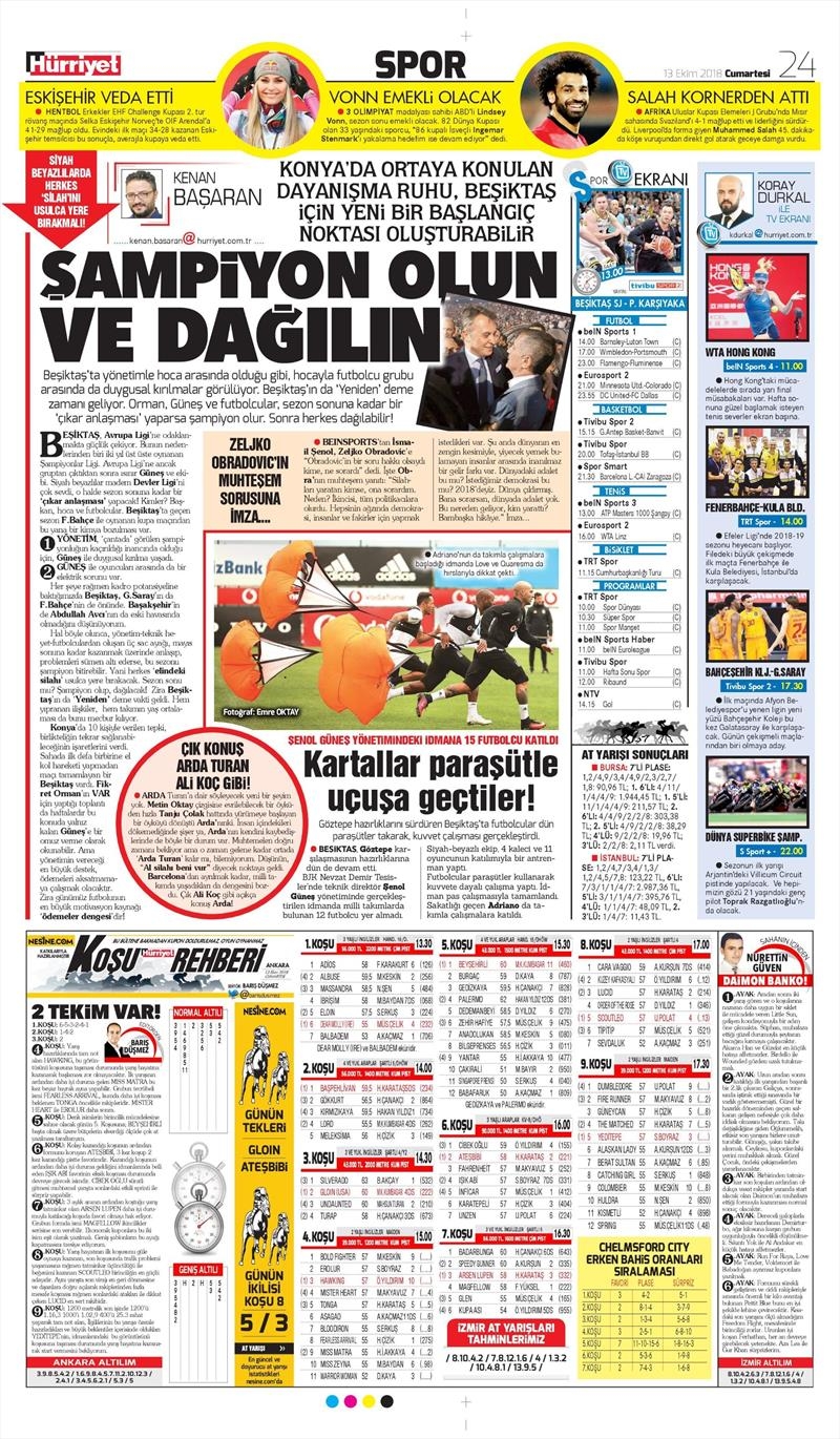 13 Ekim 2018 | Gazetelerin Beşiktaş Manşetleri - Görsel 4