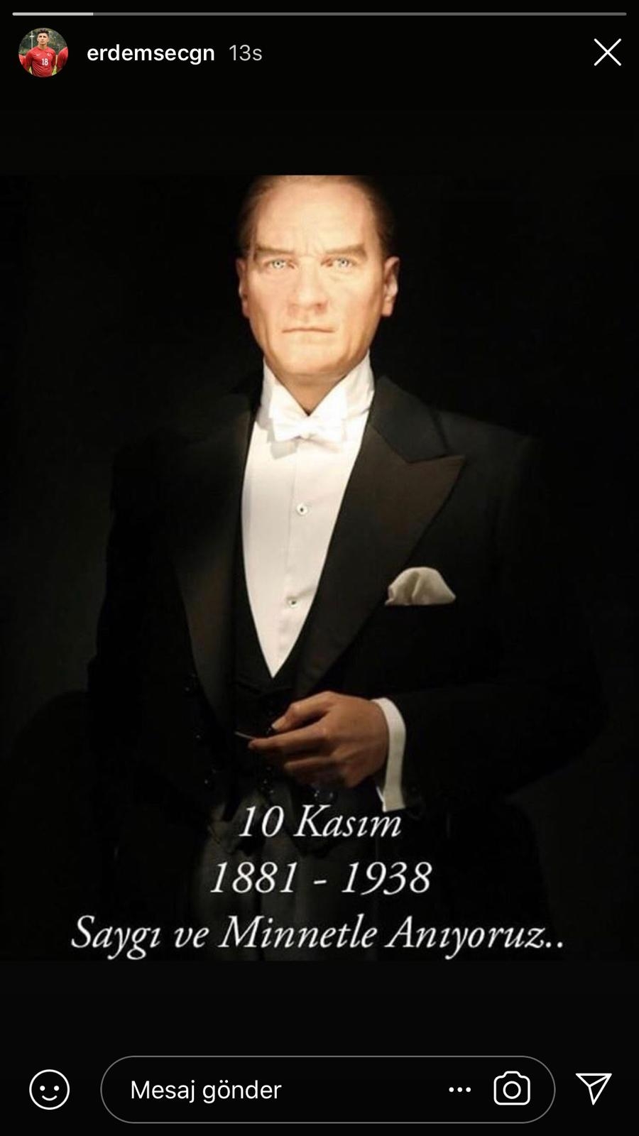 Beşiktaşlı futbolculardan 10 Kasım paylaşımları - Görsel 7