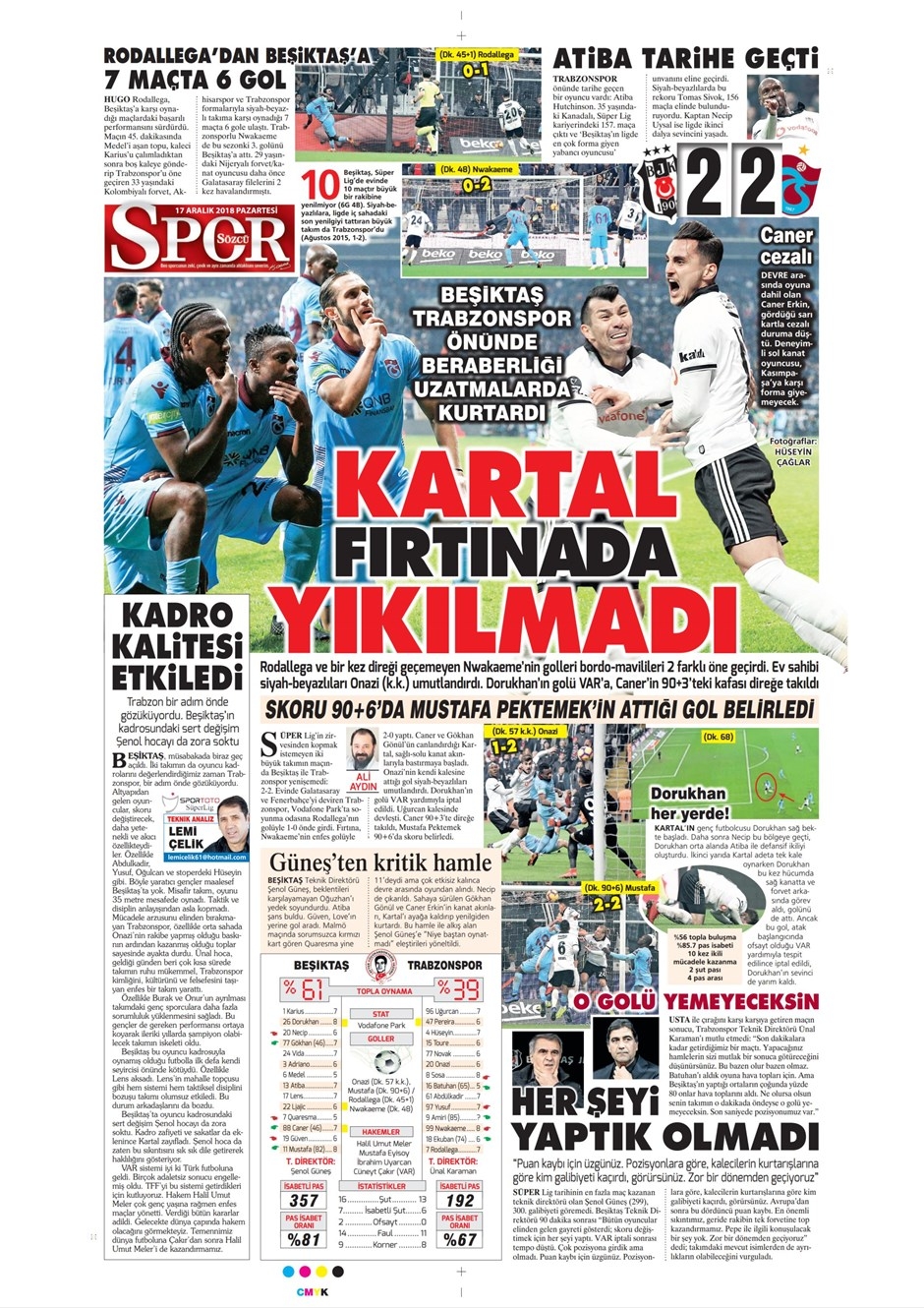 17 Aralık 2018 | Gazetelerin Beşiktaş Manşetleri - Görsel 4