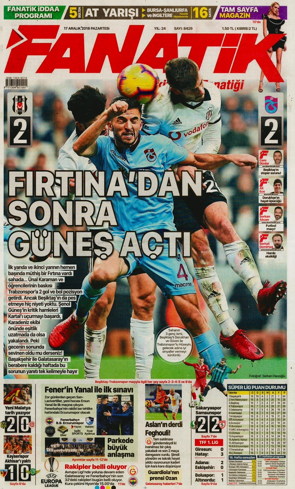 17 Aralık 2018 | Gazetelerin Beşiktaş Manşetleri - Görsel 6