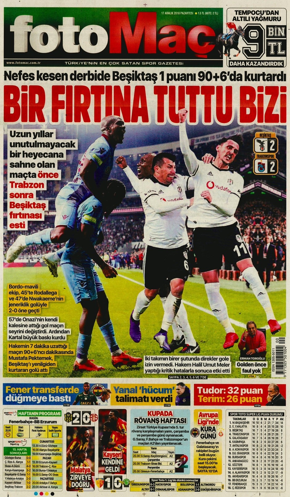 17 Aralık 2018 | Gazetelerin Beşiktaş Manşetleri - Görsel 7