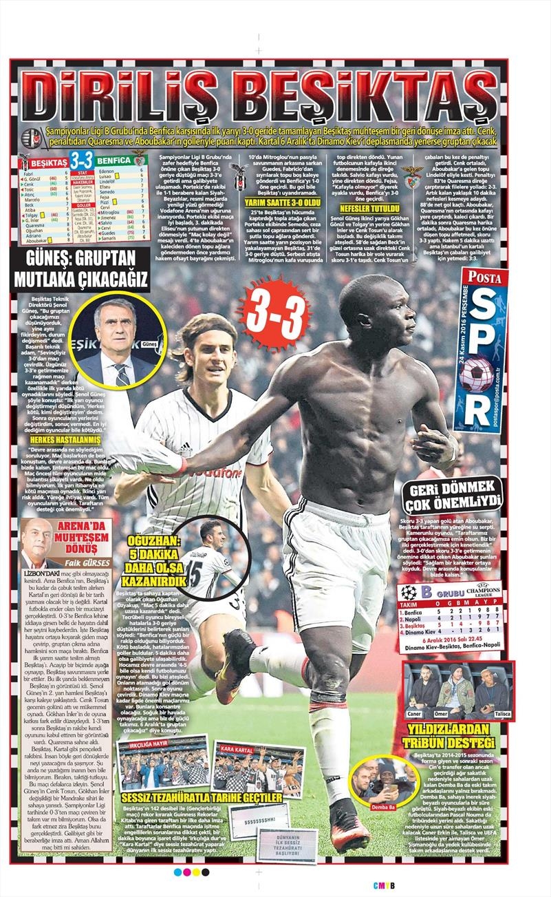 24 Kasım 2016 | Gazetelerin Beşiktaş sayfaları - Görsel 20