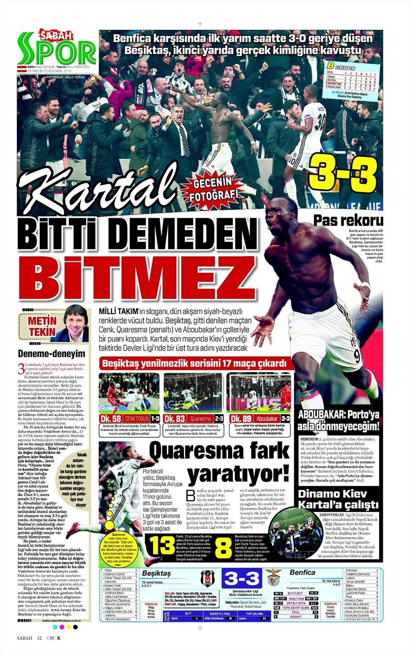 24 Kasım 2016 | Gazetelerin Beşiktaş sayfaları - Görsel 29