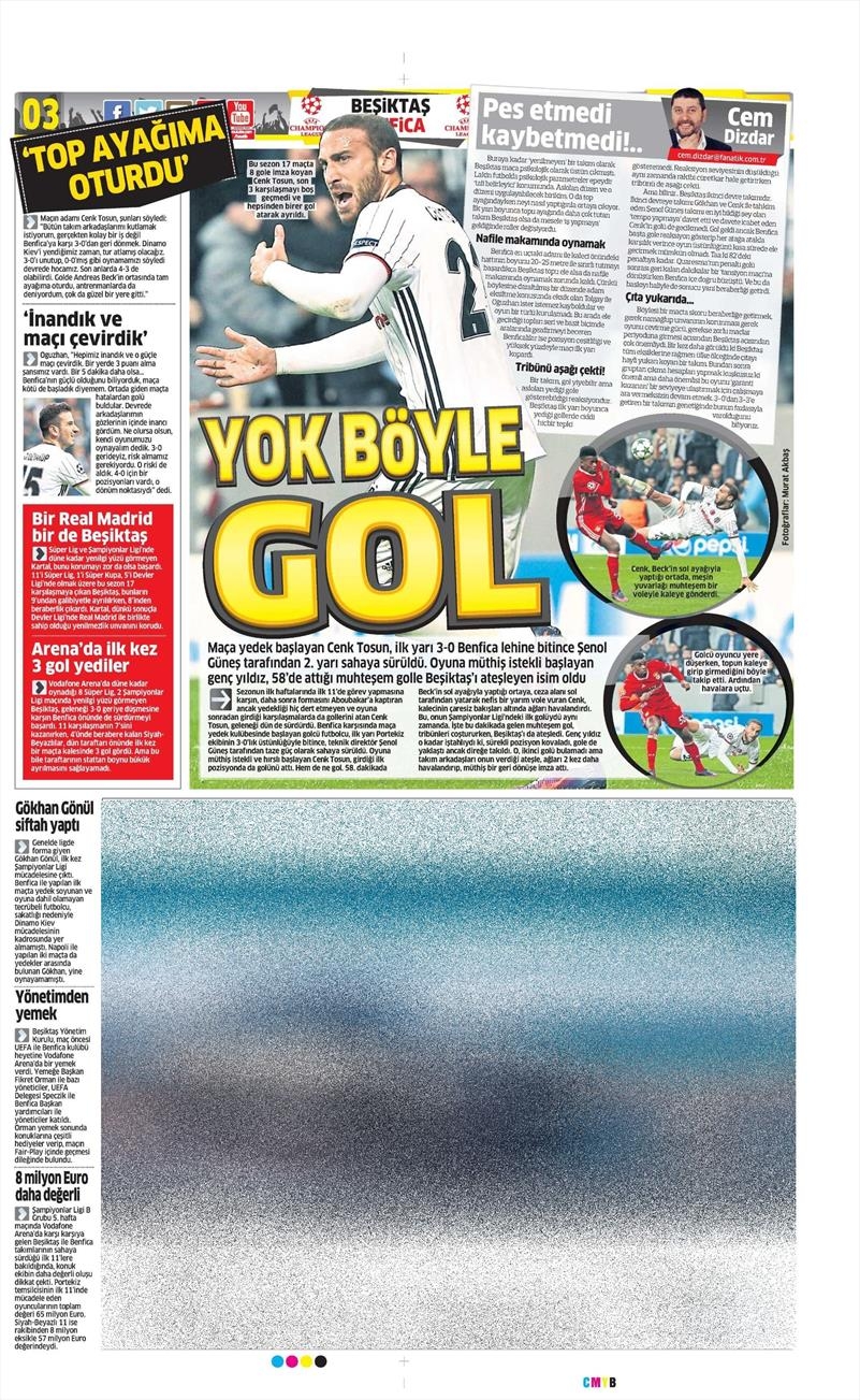 24 Kasım 2016 | Gazetelerin Beşiktaş sayfaları - Görsel 3