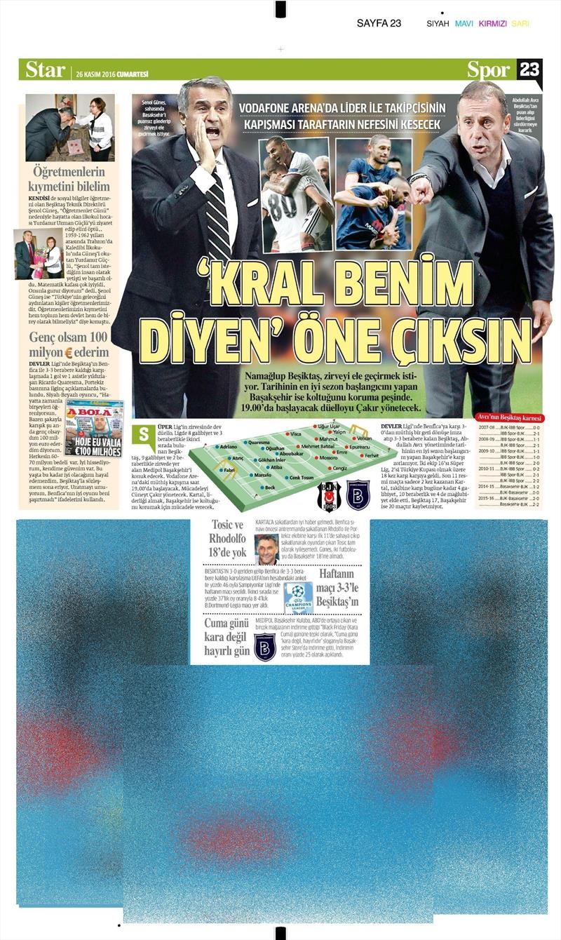 26 Kasım 2016 | Gazetelerin Beşiktaş sayfaları - Görsel 10