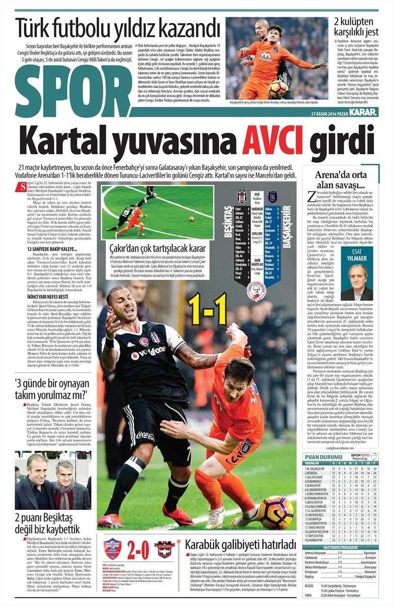 27 Kasım 2016 | Gazetelerin Beşiktaş sayfaları - Görsel 13