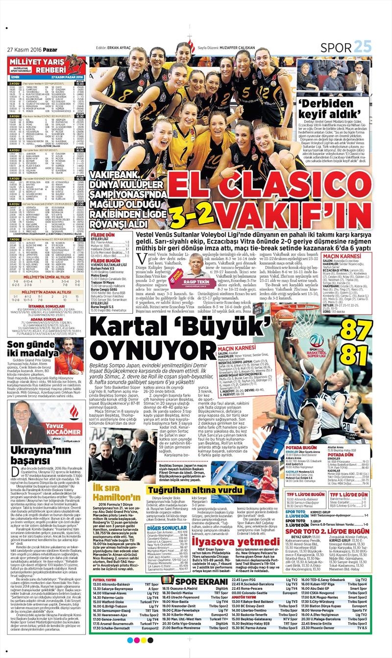 27 Kasım 2016 | Gazetelerin Beşiktaş sayfaları - Görsel 14