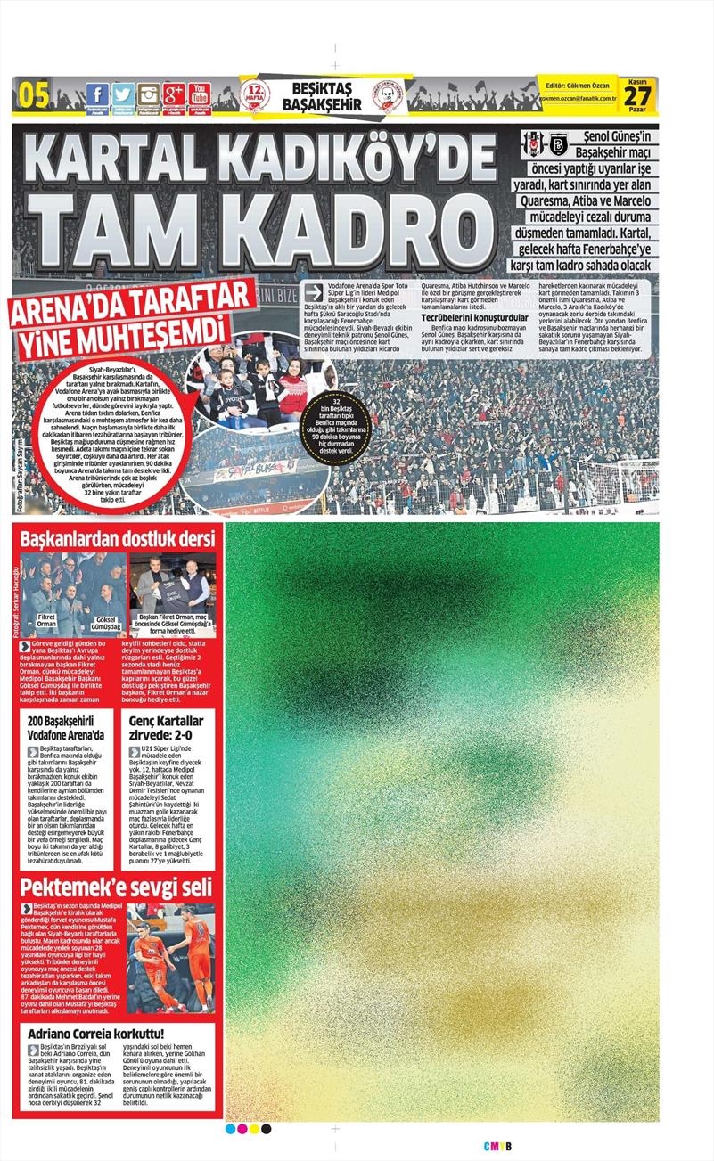 27 Kasım 2016 | Gazetelerin Beşiktaş sayfaları - Görsel 5