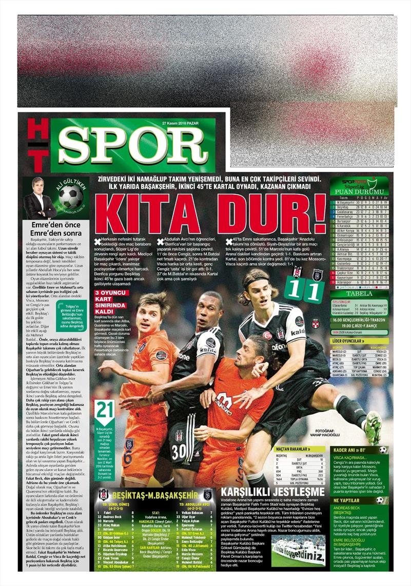 27 Kasım 2016 | Gazetelerin Beşiktaş sayfaları - Görsel 8