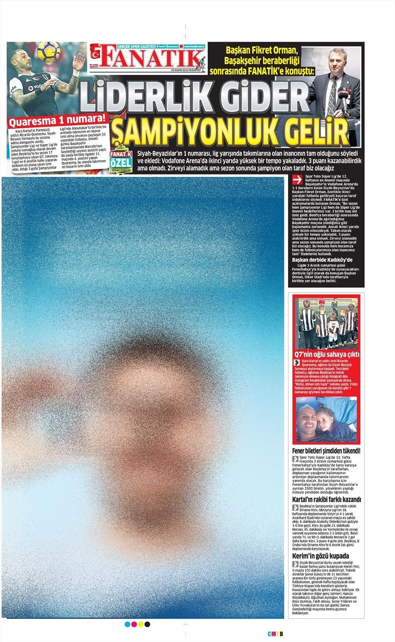 28 Kasım 2016 | Gazetelerin Beşiktaş sayfaları - Görsel 12