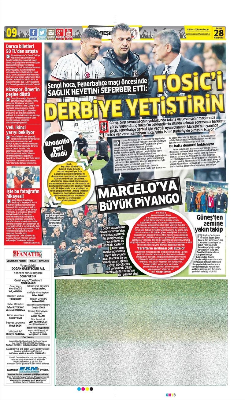 28 Kasım 2016 | Gazetelerin Beşiktaş sayfaları - Görsel 13