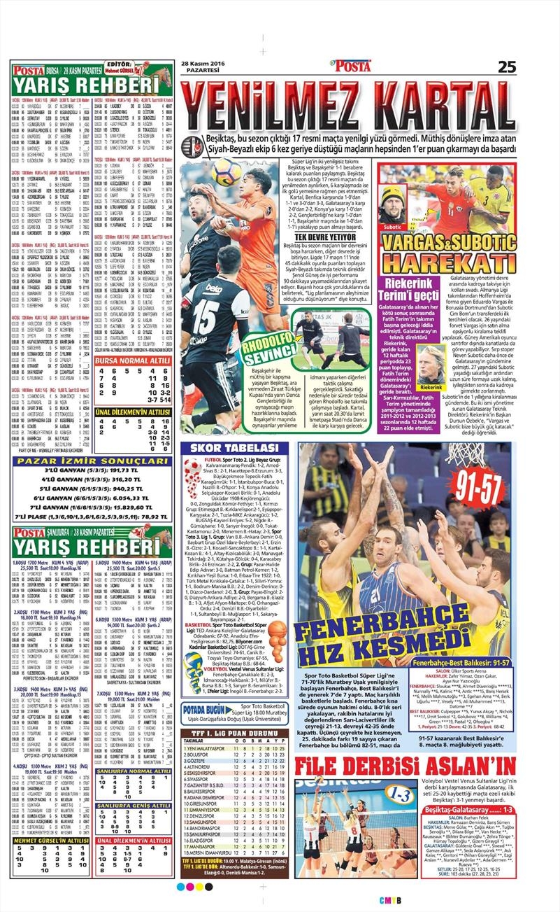 28 Kasım 2016 | Gazetelerin Beşiktaş sayfaları - Görsel 6