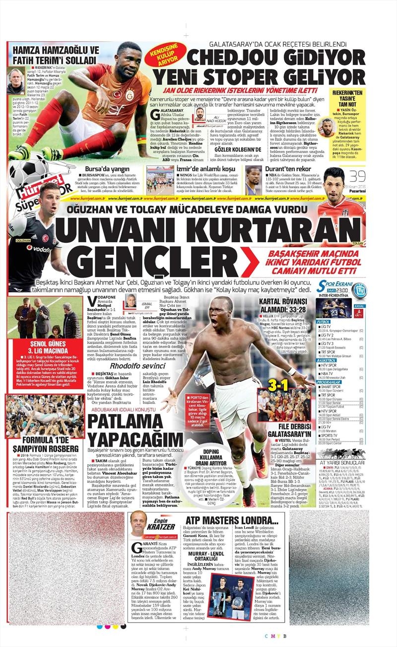 28 Kasım 2016 | Gazetelerin Beşiktaş sayfaları - Görsel 8