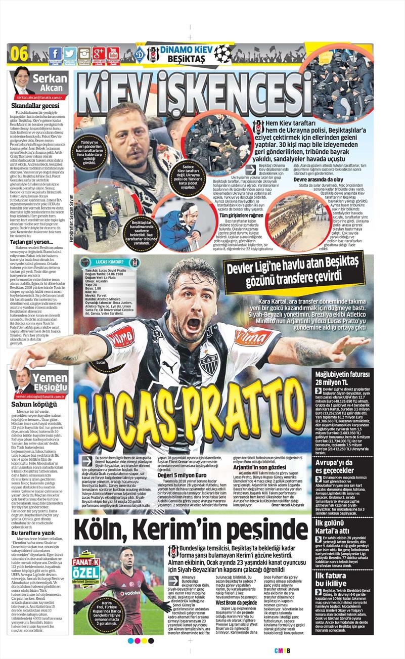 7 Aralık 2016 | İşte gazetelerin Beşiktaş manşetleri - Görsel 3