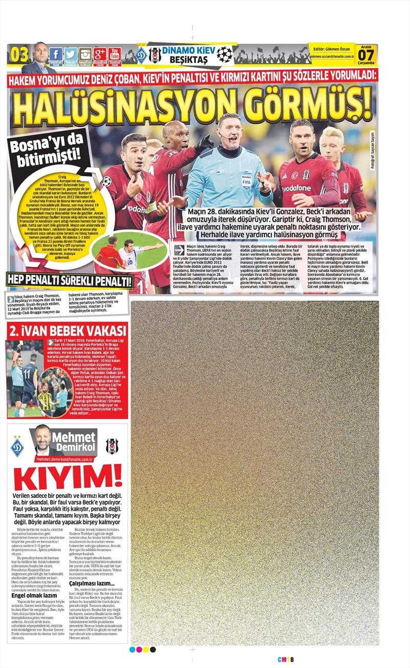 7 Aralık 2016 | İşte gazetelerin Beşiktaş manşetleri - Görsel 4