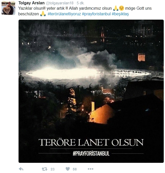 Saldırıya Beşiktaşlıların sosyal medyadan tepkileri - Görsel 8