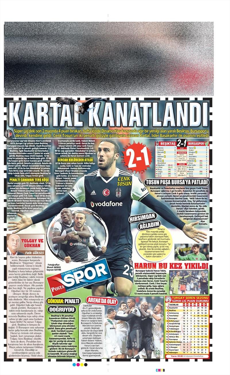 Beşiktaş'ın Bursaspor galibiyeti gazetelere böyle yansıdı - Görsel 14