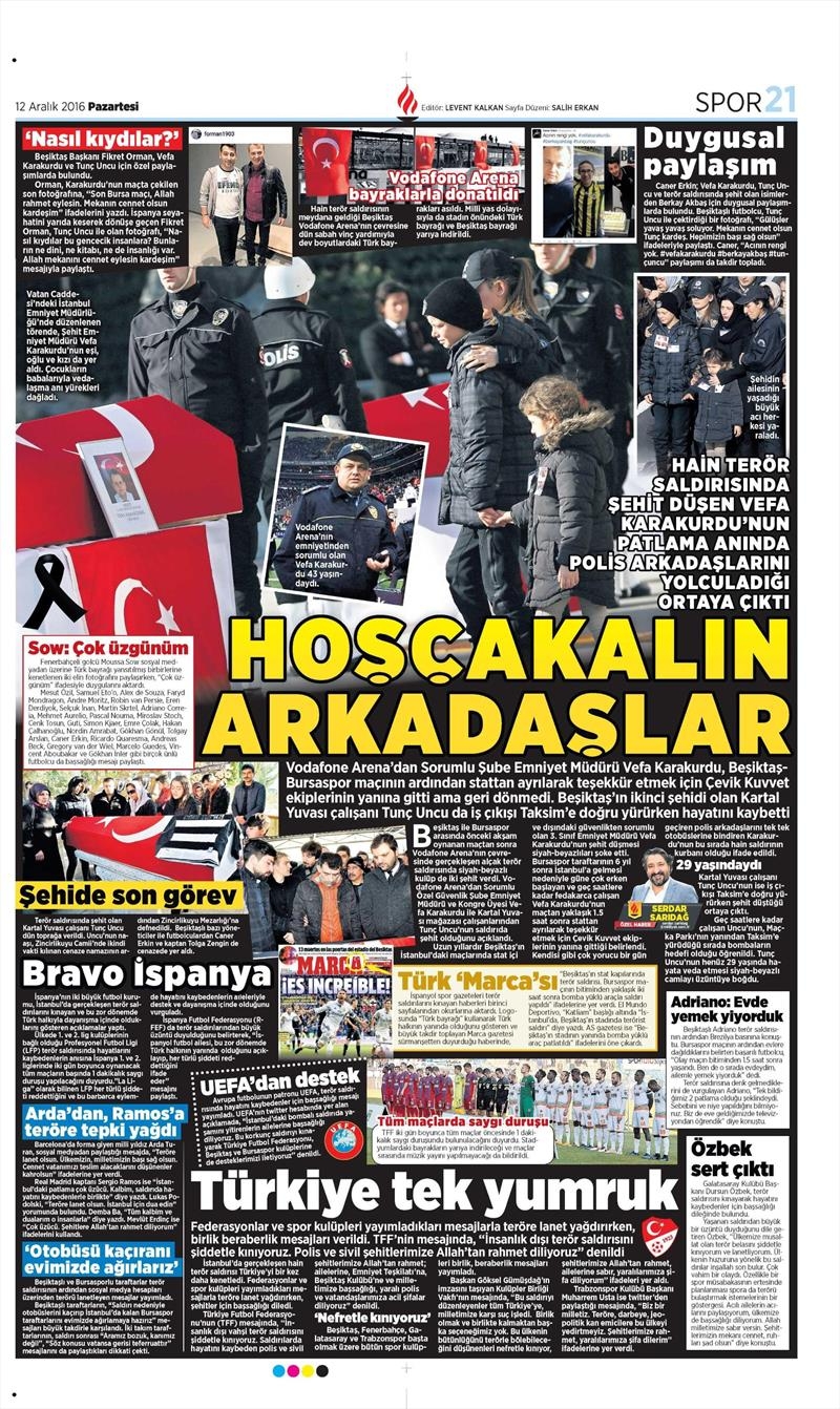 12 Aralık 2016 | İşte gazetelerin Beşiktaş manşetleri - Görsel 6