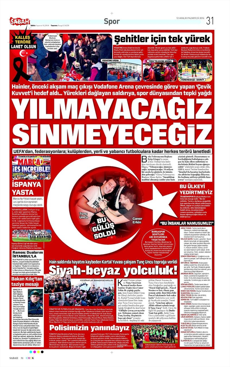 12 Aralık 2016 | İşte gazetelerin Beşiktaş manşetleri - Görsel 7