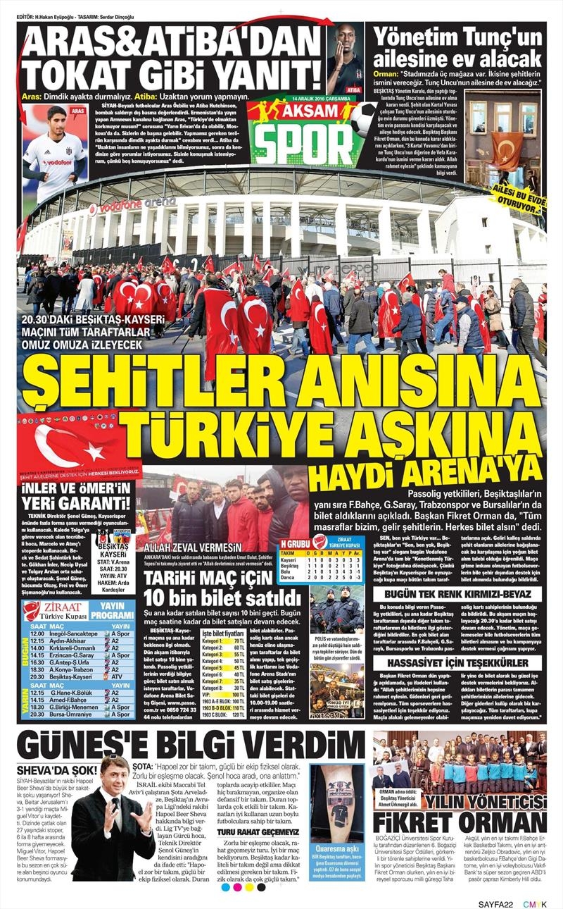 14 Aralık 2016 | İşte gazetelerin Beşiktaş manşetleri - Görsel 8