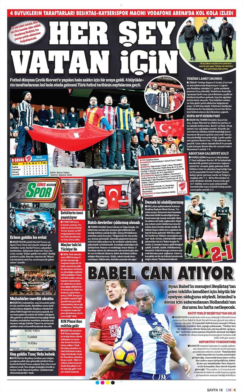 15 Aralık 2016 | İşte gazetelerin Beşiktaş manşetleri - Görsel 6