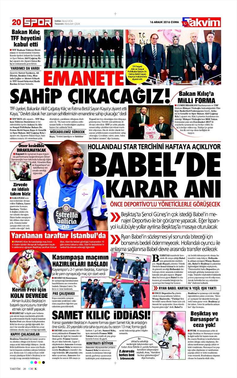 16 Aralık 2016 | İşte gazetelerin Beşiktaş manşetleri - Görsel 11