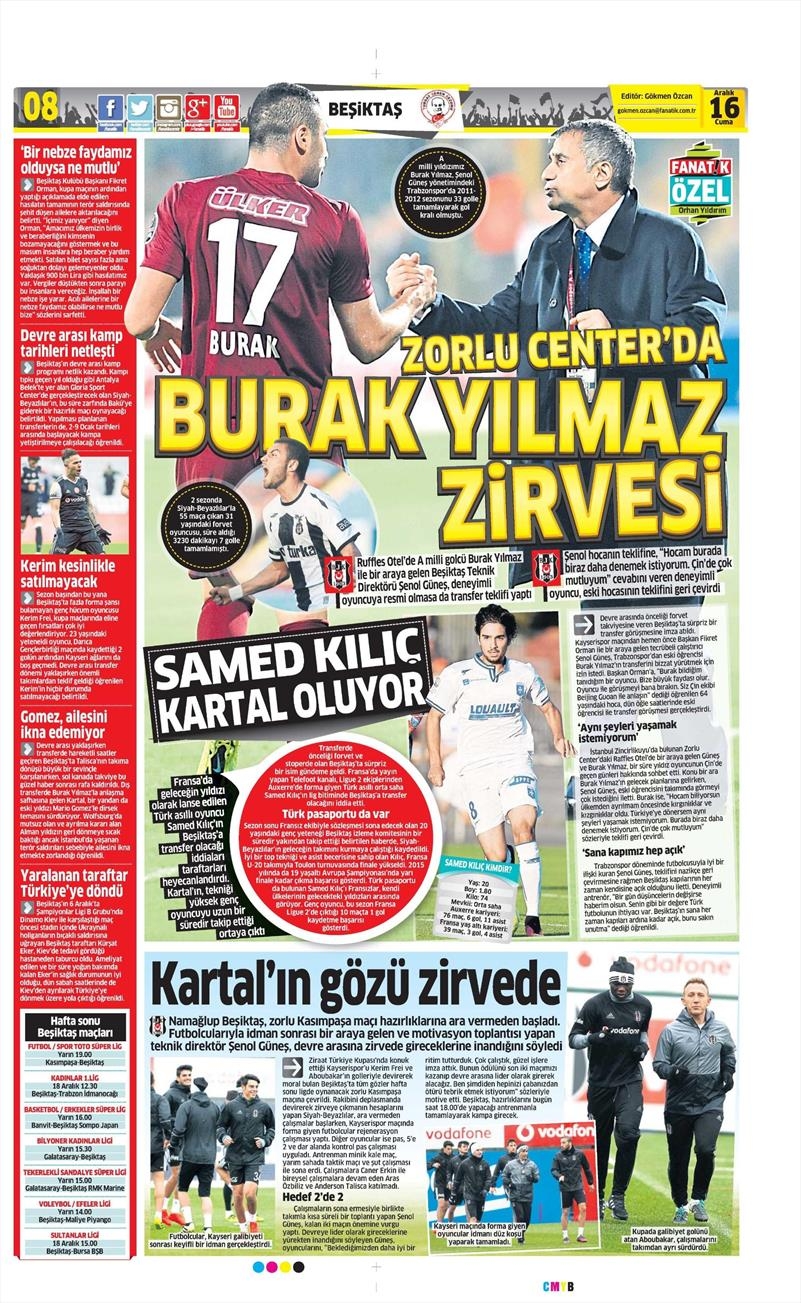 16 Aralık 2016 | İşte gazetelerin Beşiktaş manşetleri - Görsel 2