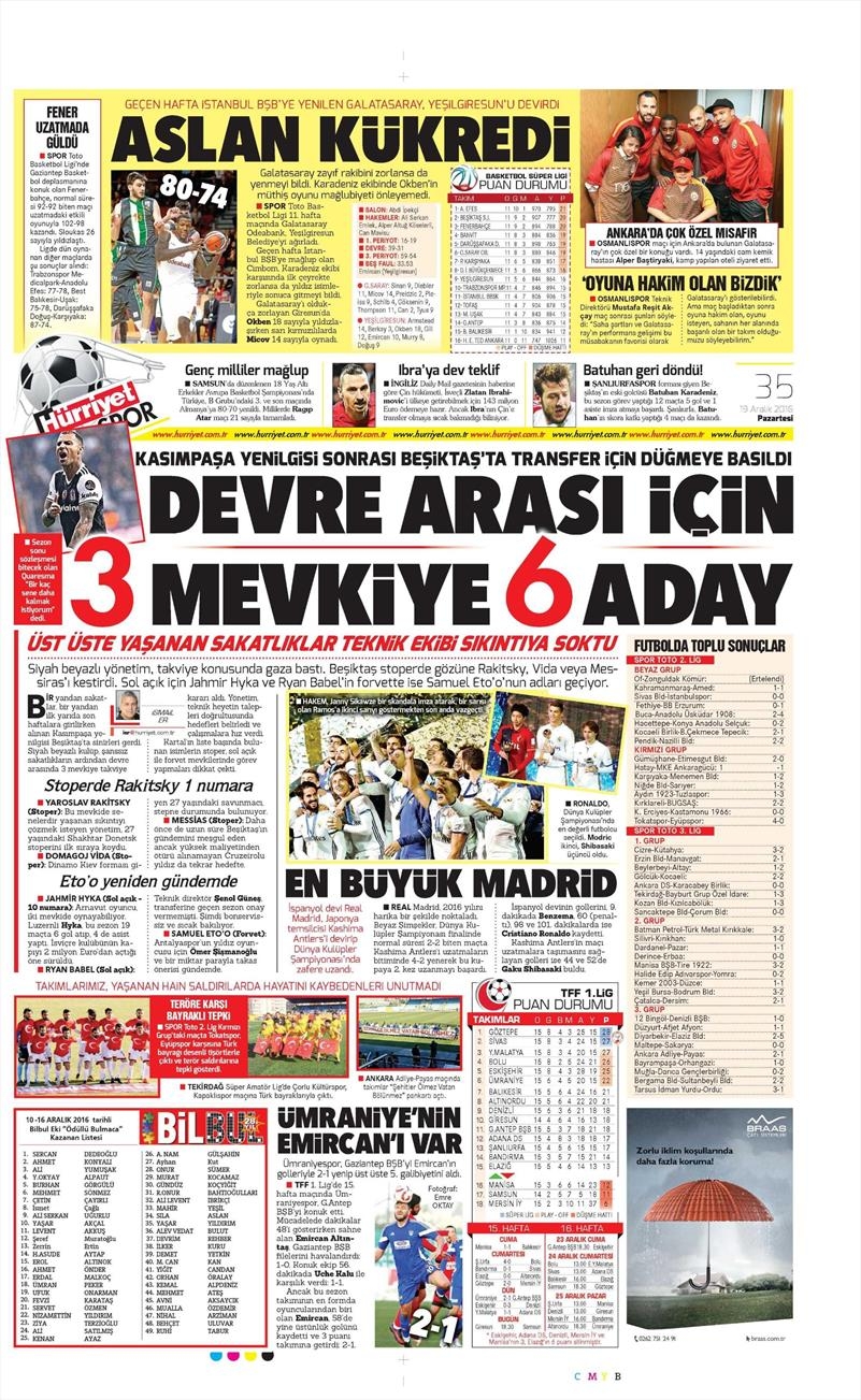19 Aralık 2016 | İşte gazetelerin Beşiktaş manşetleri - Görsel 5
